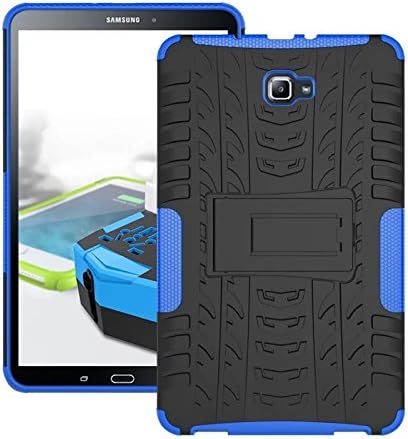 BAUBEY Galaxy Tab A /A6 10.1 2016 Case, Rugged Shockproof Armor Hybrid Hard PC Rubber Impact Resist Protective Case Cover with Stand for Samsung Galaxy Tab A / A6 10.1 inch SM-T580 SM-T585, Blue