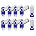 KOOTION10PCS 8GB USB 2.0 Flash Drive Memory Stick Fold Storage New Design Easy to Carry Blue【Ships from USA】