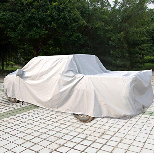 MIMIDI Waterproof Pickup Truck Cover All Weather Protection Scratch Resistant Full Cover for Cars with Adjustable Buckle Straps - Thumbnail 5