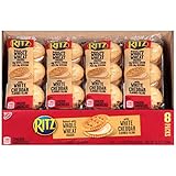 Ritz Whole Wheat Cracker Sandwiches with White Cheddar Filling, 8 Count Tray, 10.8 Ounce