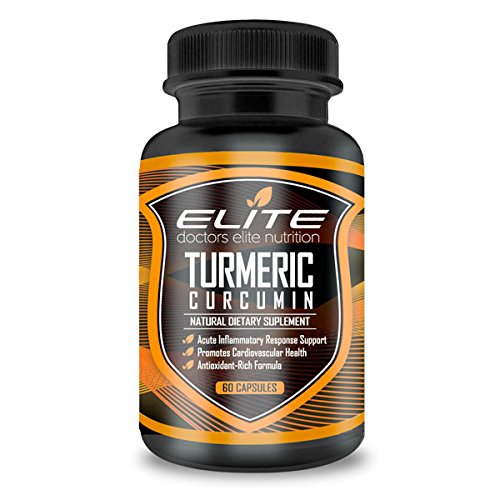 Turmeric Herbal Supplement by Dr's Elite - Back Pain And Joint Pain Management - All Natural Anti-Inflammatory for Arthritis - Muscle Relaxers - 2 Month Supply - 60 Softgels