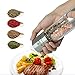 Pepper grinder and Pepper mill,Double-ended Manual 2-in-1 Salt & Pepper Shaker/Grinder/Mill with Ceramic Grinding Core,Stainless Steel Food grade Material Silver color Spice Grinder By AUOON