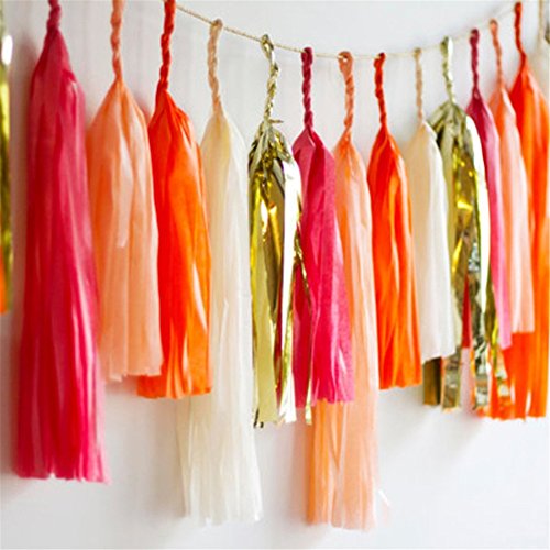 5 PCS DIY Tasseled Banner Paper Tassel Garland Novel Wedding Ceremony Party Supplies Photography Garland Hanging Ornament Decor Silver