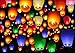 50pcs Mix Color Chinese Paper Lanterns Sky Fire Fly Candle Lamp for Wish Wedding