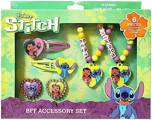 Set De 6 Joyas De Princesa Para Niñas - Collar, Pulsera, Anillo Y Pendientes, Regalo Para Cumpleaños O Fiestas, De Resina Y Elástico