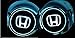 Bearfire Car Logo LED Cup Pad led cup coaster USB Charging Mat Luminescent Cup Pad LED Mat Interior Atmosphere Lamp Decoration Light (Honda)