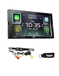 JVC KW M740BT Compatible con Apple CarPlay, Android Auto 2 DIN AV receptor (sin CD Drive) con cámara de respaldo