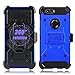 Venoro Compatible with ZTE Blade Z Max Case, ZTE ZMax Pro 2 Case, ZTE Sequoia Case, Shockproof Protection Case Cover with Belt Swivel Clip and Kickstand Compatible with ZTE Z982 (Blue)