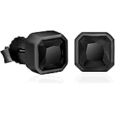 KRKC&CO Men Stud Earrings, Square, 925 Sterling Silver, Iced Out CZ Black, Hypoallergenic, Stylish Hip Hop Look for Men Women, 𝐅𝐚𝐭𝐡𝐞𝐫𝐬 𝐃𝐚𝐲 𝐆𝐢𝐟𝐭 𝐟𝐨𝐫 𝐃𝐚𝐝