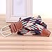 BMC Mens Wear 3pc Stretchy Woven Design Tricolor One Size Adjustable Belt Set - Preppy Hipster