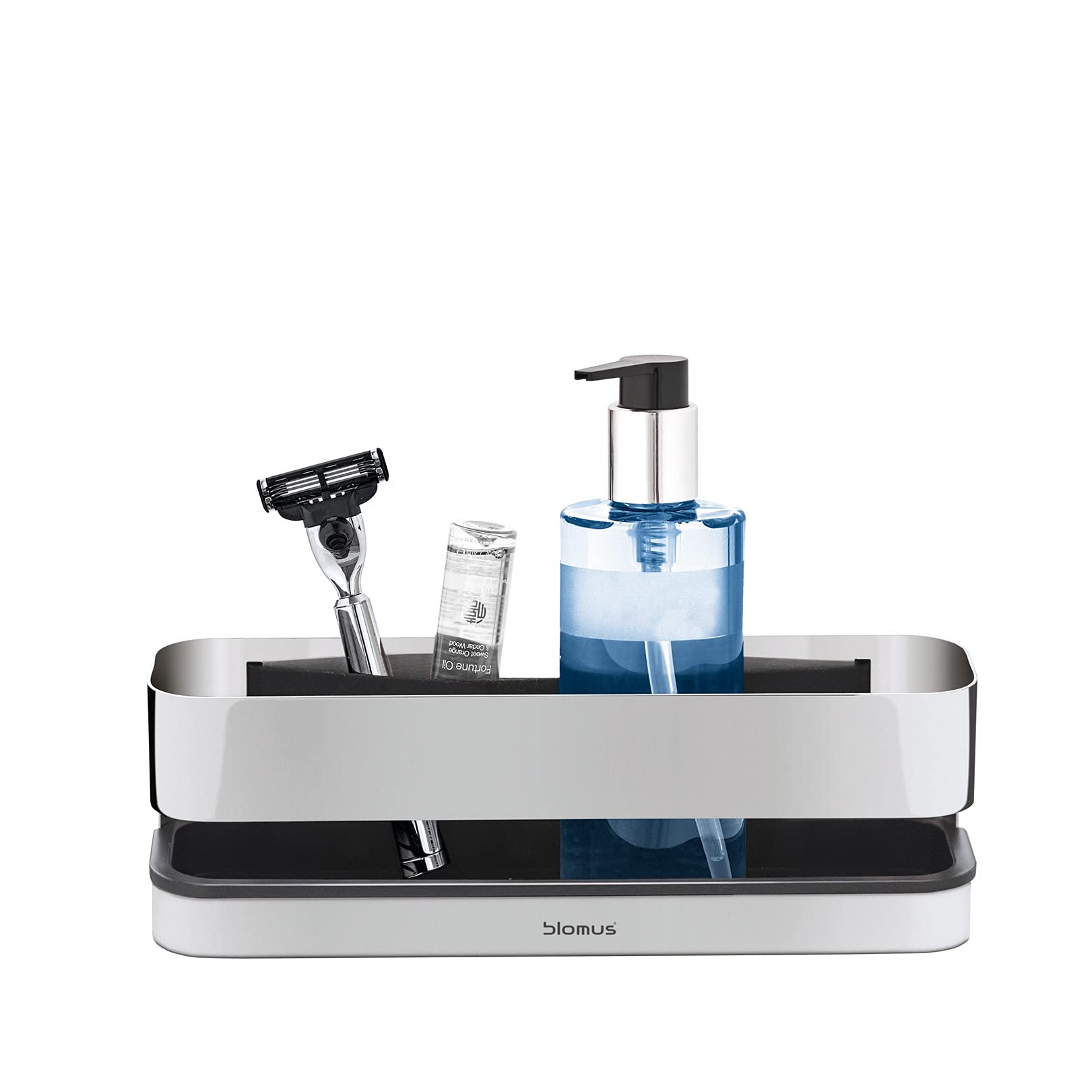 Blomus Shower Basket, Polished, Stainless-Steel, Silver, 25.2 x 12 x 8.4 cm