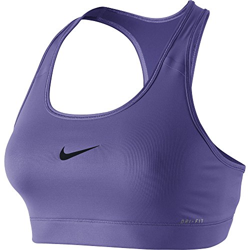 NIKE Women's Victory Compression Sports Bra, Dark Iris/Black, Large