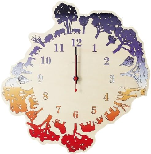 [ March of African animals ] SAVANNA wall-mounted radio clock W colorful YK11-101-col