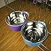 Pet Food Bowl Removable Stainless Steel Hanging Bowl with Bolt Holder,By Lesypet