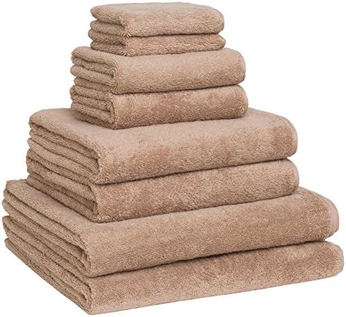 Luxury Extra Large Bath Towel Set - Pack of 8 with 4 Bath Towels (76x152 and 60x121) - Beige