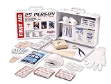 Rapid Care First Aid RC-25MAN-M 25 person 166 Piece ANSI/OSHA Compliant First Aid Kit in Wall Mountable Metal Case