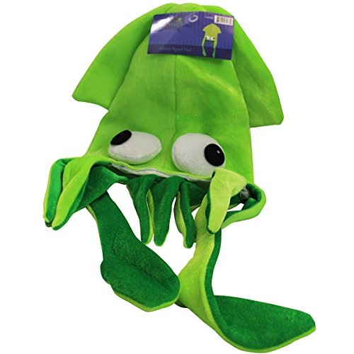 Green Squid Hat Mix - Large Squid Hat In Green With Crazy Eyes