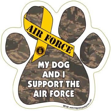 My Dog and I Support the Air Force Paw Magnet by Magnetic Pedigrees