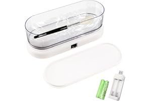 PUSHY Ultrasonic Jewelry Cleaner, 47Khz Jewelry Cleaner Ultrasonic Machine, Portable Sonic Jewelry Cleaner Machine for Eyeglasses, Watch Strap, Ring, Earrings, Necklaces, Silver, Razors, Denture, Braces