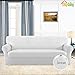 Easy-Going Thickened Stretch Slipcover, Sofa Cover, Furniture Protector with Elastic Bottom, 1 Piece Couch Shield, Sturdy Fabric Slipcover for Pets,Kids,Children,Dog (Sofa,Snow White)
