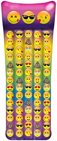 Emoji Inflatable Pool Raft - Inflates To Over 65" Long