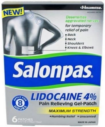 Amazon.com: Salonpas Lidocaine 4% Pain 