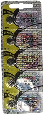 Amazon Com 5pk Maxell Sr916sw Sr68 Sr916 373 Silver Oxide Watch Battery Health Personal Care