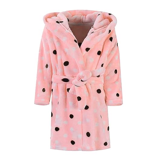 VEMOW Heißer Unisex Morgenmäntel Kinder Baby Print Flanell Bademäntel Hoodie Handtuch Pyjamas Nachtkleid Bademantel