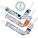 Pacifier Clip Boys and Girls by Liname - 3 Pack - Premium Quality Universal Pacifier Clip - Adorable 2-Sided Stylish Design - Soothie Pacifier Holder - Perfect Baby Shower Gift