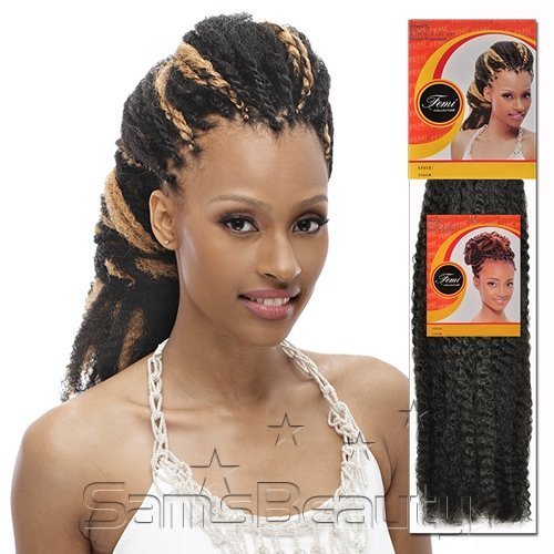 Femi Collection Marley / Kinky Twist Braid Flame Retardant PACK OF 4PCS (#1B)