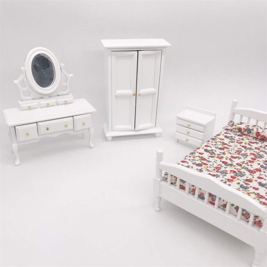 Searchyou Armario de Dos Puertas 1/12 Muebles de casa de muñecas en