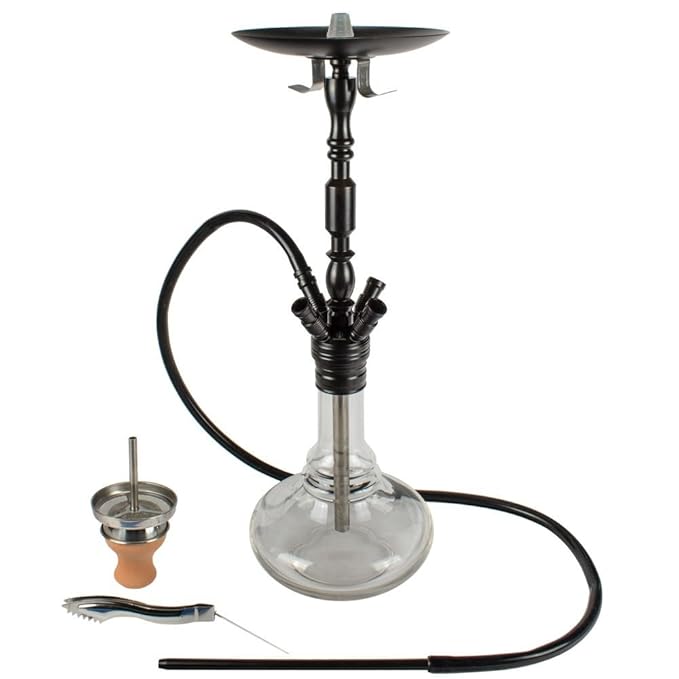 ShishaMe® Alula Beast Premium Shisha KOMPLETTSET 70 cm mit 4 Anschlüssen - Schwarz