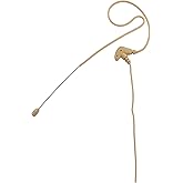 Pyle In Ear Back Electret Microphone - Professional Mini Portable Omnidirectional Wired Headset Voice Audio Corded Condenser Mic w/ 4 Pin XLR Cable Wire, For Shure System or Studio Mixer PMEMS13