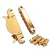 Ireav 1 Set 6 String Guitar Roller Saddle Bridge Tailpiece for LP Gibsons Electric Guitar Tune-O-Matic Bridge (Gold)