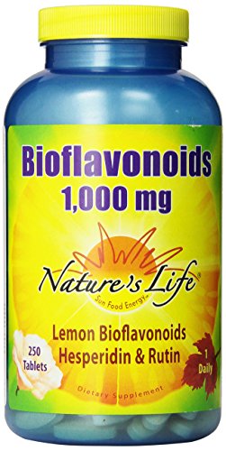 Nature's Life Bioflavonoids Tablets, Lemon, 1000 Mg, 250 Count