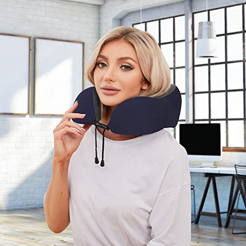 DEPAJA Neck Pillow for Travel, 100 Pure Memory Foam Soft Pillow for