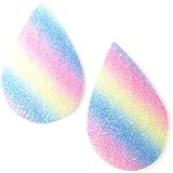 EleganceWithFlair 24 Pieces of PreCut Frosty Rainbow DIY Making Kit Single Sided Fabric Teardrop Shape Pieces