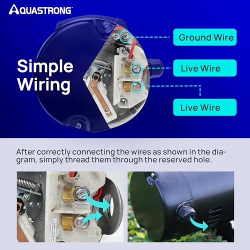 AQUASTRONG 2 HP Shallow Well Jet/Centrifugal Pump, 230V, 5200 GPH, Durable Cast Iron Booster Pump for Lawn Sprinkler, Garden Irrigation