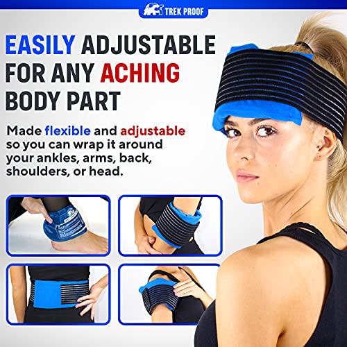 Ice Pack (3Piece Set) Reusable Hot and Cold Therapy Gel Wrap Support
