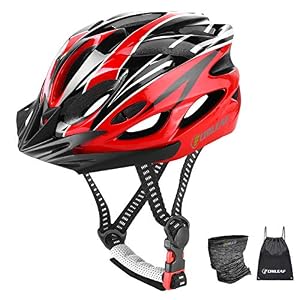 CHILEAF Adult Bike Helmet 56-62CM with Visor, 18 Vents, Cycling Bicycle Helmets Adjustable Lightweight Youth Mens Womens…