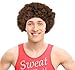 70s Brown Afro Disco Wig Costume Brothers Dustin Seth Costume Wig Costume Accessory - One Size