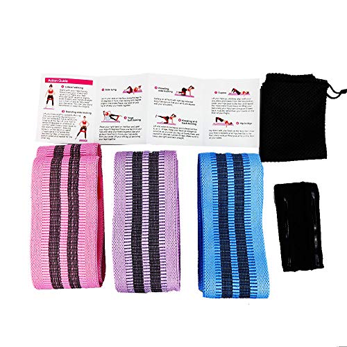 Fay Bless Resistance Bands Exercise Bands for Legs Butt Glute Training Fit Loop Booty Band for Men and Women - Set of 4 (Blue,Pink,Purple)