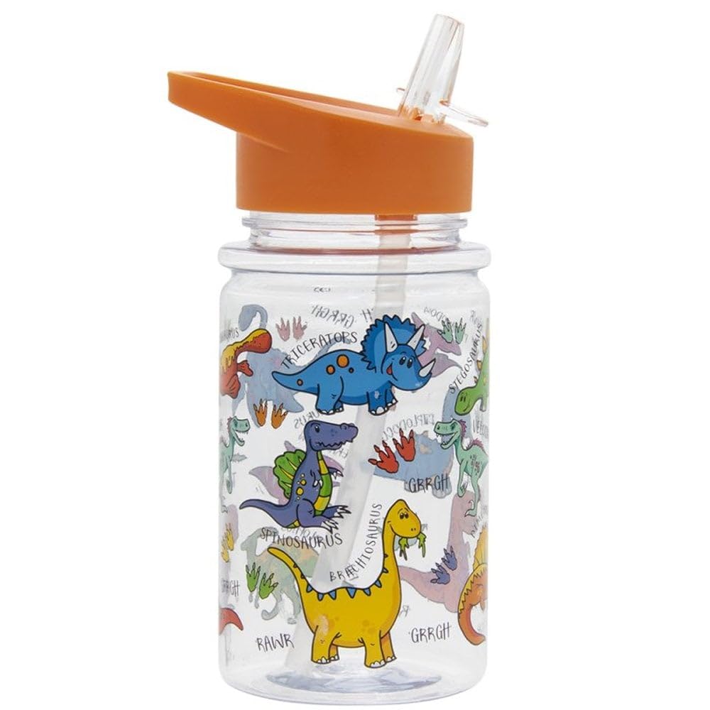 lesser and pavey Dinosaur Drinking Bottle for Kids | 1 Piece | Multicoloured | 400 ml