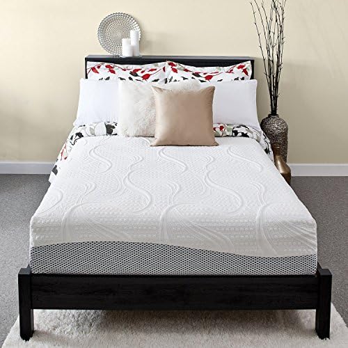 Priage 12" Memory Foam Mattress, Queen, White