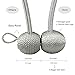 Curtain Tiebacks Magnetic Curtain Holdbacks for Draperies,Sheer Panels and Blackout Without Drilling 1 Pair (Silver)