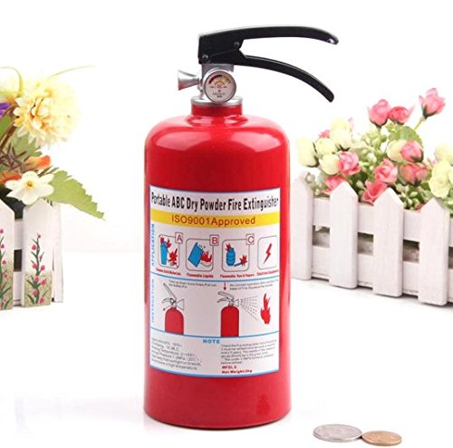 URToys Fashion Unique Cute Fire Extinguisher Shape Piggy Bank Coin Penny Cent Money Cash Saving Safe Box Storage Tank Kids Toy For Children Christmas Birthday Gift Home Desk Decoration - Thumbnail 5