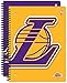 Los Angeles Lakers NBA 1-Subject School Notebooks, 2 Pack, 70 Pages Each, 8