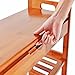 C&AHOME 3-Tier Shoe Rack Bench, Entryway Storage Shelf Holds up to 240LBS, Bamboo Shoe Organizer, 20.5