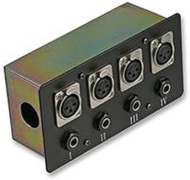 Caja de conexión, 4X XLR S + JACK acero caja de conexión diseño blindado conexiones 4