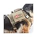 yisibo 2pieces-Service Dog Patch Embroidered Morale Hook and Loop Patch for Tactical K9 Harness Vest (Coyote Brown)